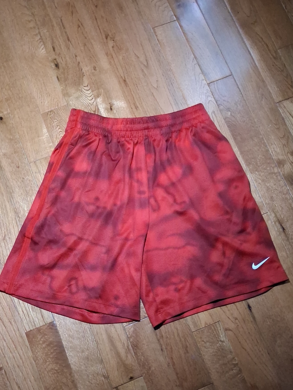 Big Kids Nike Dri-fit Athletic Red Camo Shorts Size Large
